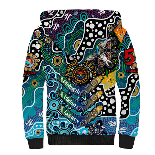 Personalised Sharks NRL Celebrating 50 Years of Naidoc Sherpa Hoodie NAIDOC Week 2025 Aboriginal