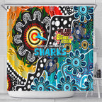 Sharks NRL Celebrating 50 Years of Naidoc Shower Curtain NAIDOC Week 2025 Aboriginal