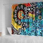 Sharks NRL Celebrating 50 Years of Naidoc Shower Curtain NAIDOC Week 2025 Aboriginal