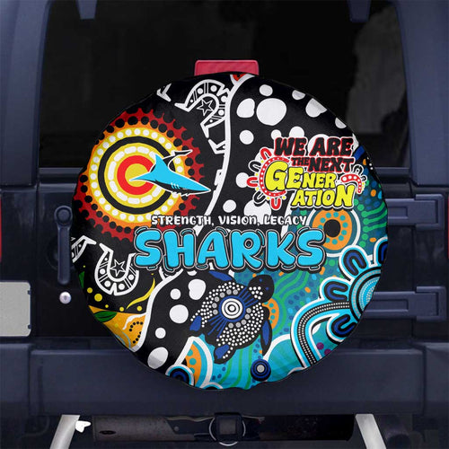 Sharks NRL Celebrating 50 Years of Naidoc Spare Tire Cover NAIDOC Week 2025 Aboriginal
