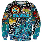 Personalised Sharks NRL Celebrating 50 Years of Naidoc Sweatshirt NAIDOC Week 2025 Aboriginal