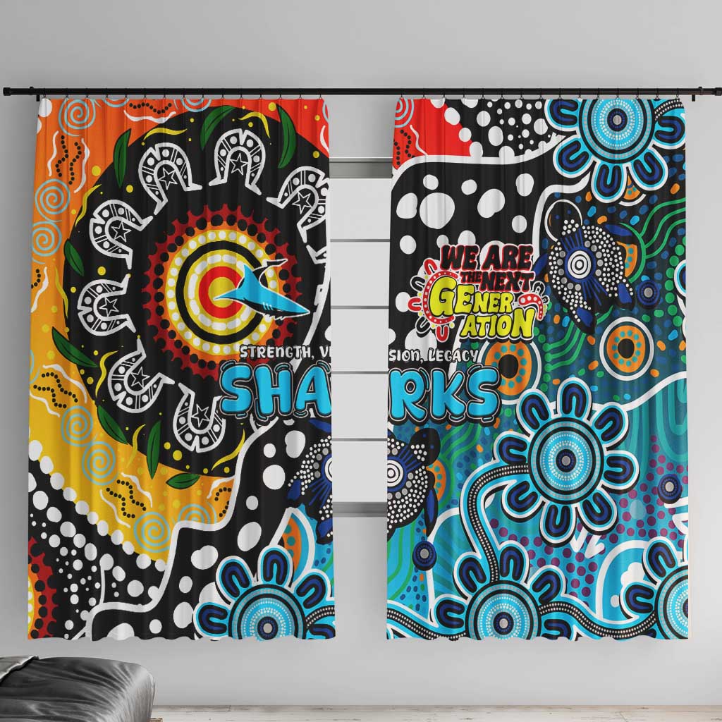 Sharks NRL Celebrating 50 Years of Naidoc Window Curtain NAIDOC Week 2025 Aboriginal