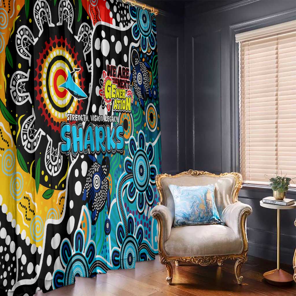 Sharks NRL Celebrating 50 Years of Naidoc Window Curtain NAIDOC Week 2025 Aboriginal