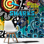 Sharks NRL Celebrating 50 Years of Naidoc Window Curtain NAIDOC Week 2025 Aboriginal