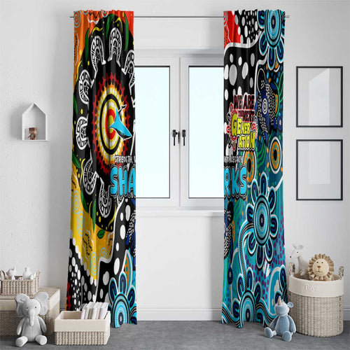 Sharks NRL Celebrating 50 Years of Naidoc Window Curtain NAIDOC Week 2025 Aboriginal