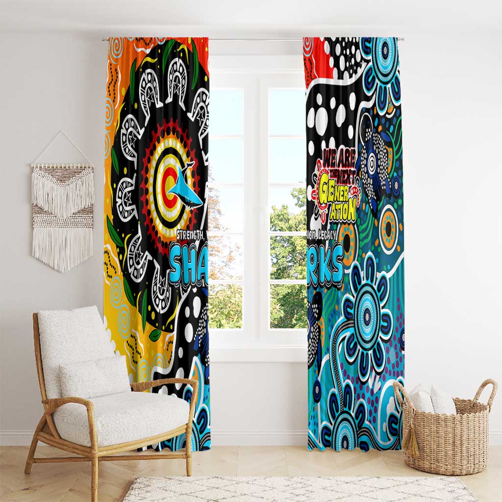 Sharks NRL Celebrating 50 Years of Naidoc Window Curtain NAIDOC Week 2025 Aboriginal