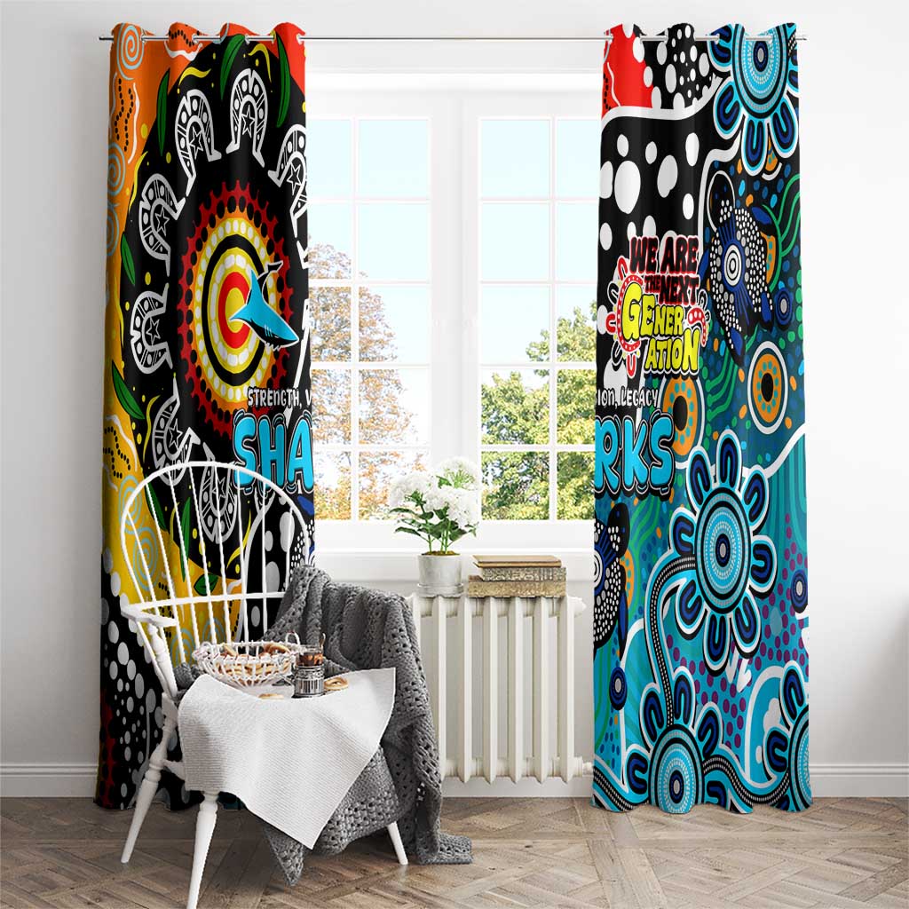 Sharks NRL Celebrating 50 Years of Naidoc Window Curtain NAIDOC Week 2025 Aboriginal