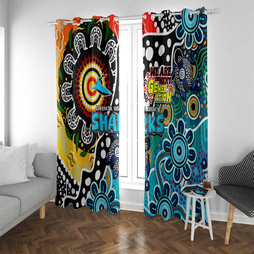 Sharks NRL Celebrating 50 Years of Naidoc Window Curtain NAIDOC Week 2025 Aboriginal