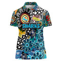 Personalised Sharks NRL Celebrating 50 Years of Naidoc Women Polo Shirt NAIDOC Week 2025 Aboriginal