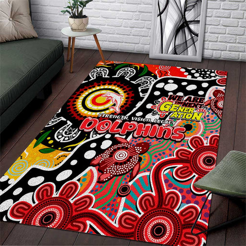 Dolphins NRL Celebrating 50 Years of Naidoc Area Rug NAIDOC Week 2025 Aboriginal