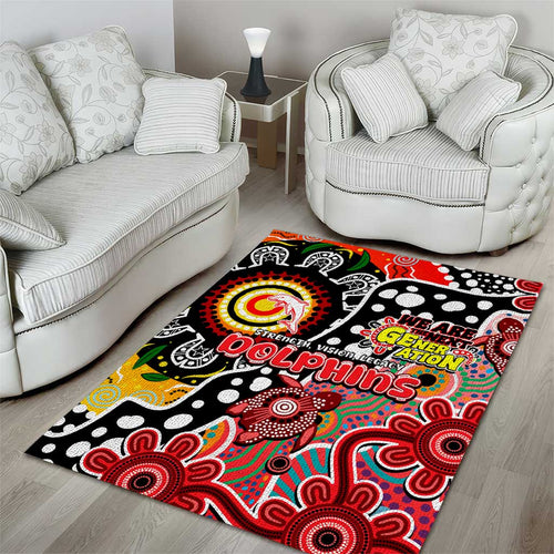Dolphins NRL Celebrating 50 Years of Naidoc Area Rug NAIDOC Week 2025 Aboriginal