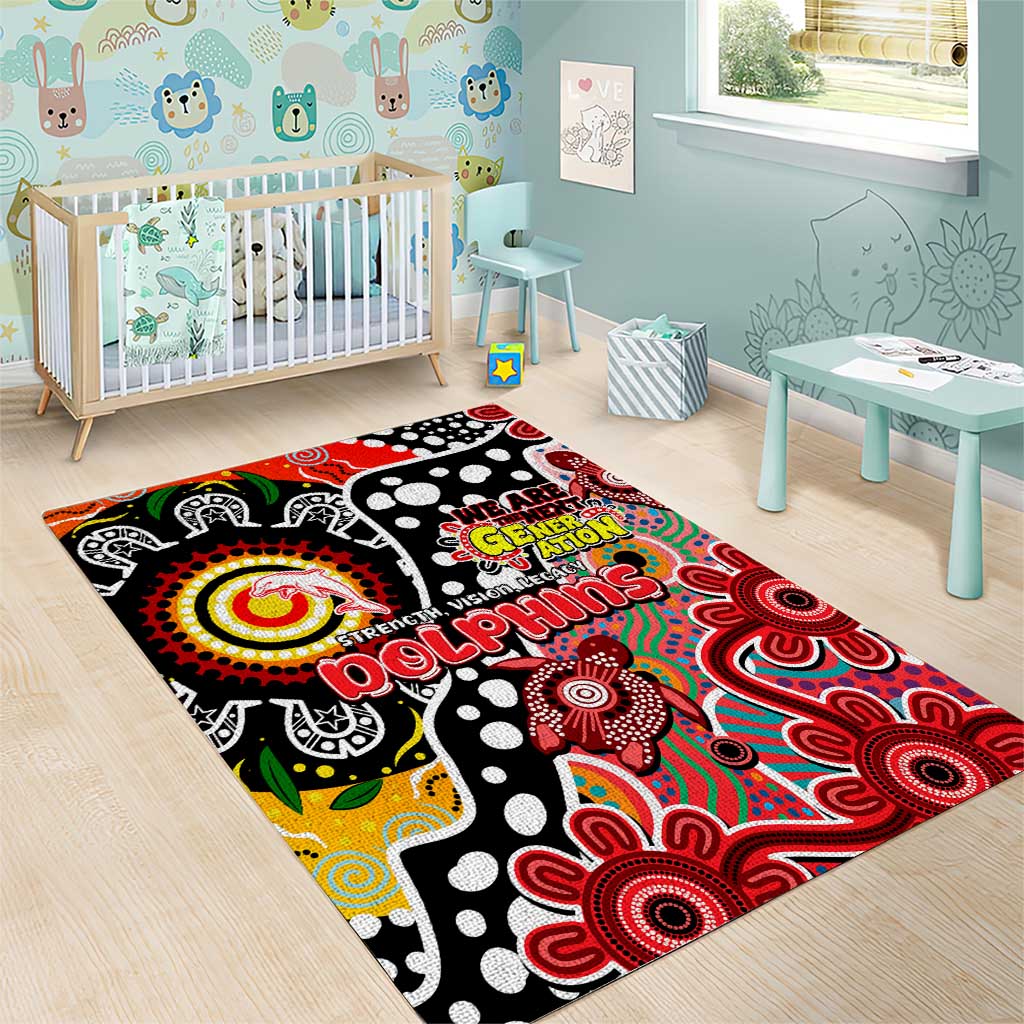 Dolphins NRL Celebrating 50 Years of Naidoc Area Rug NAIDOC Week 2025 Aboriginal