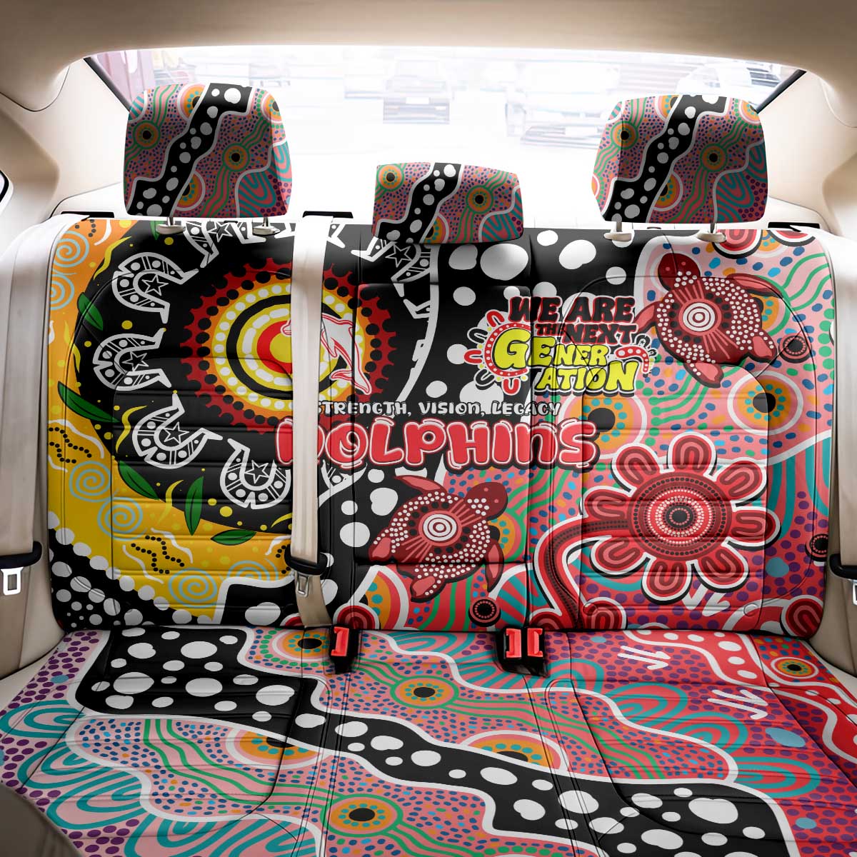 Dolphins NRL Celebrating 50 Years of Naidoc Back Car Seat Cover NAIDOC Week 2025 Aboriginal