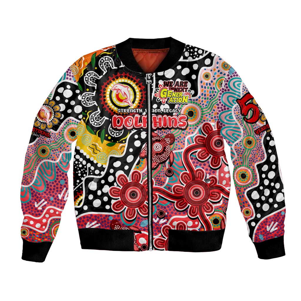 Personalised Dolphins NRL Celebrating 50 Years of Naidoc Bomber Jacket NAIDOC Week 2025 Aboriginal