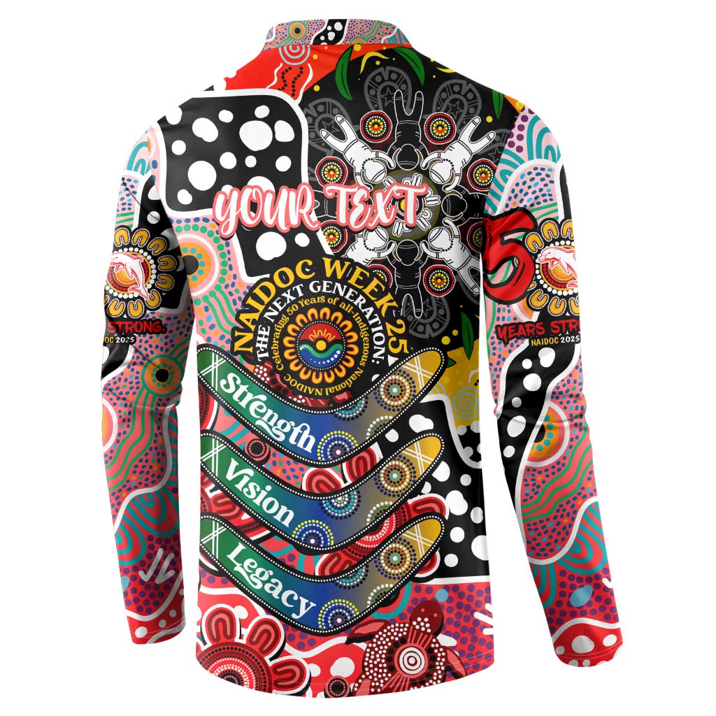 Personalised Dolphins NRL Celebrating 50 Years of Naidoc Button Sweatshirt NAIDOC Week 2025 Aboriginal