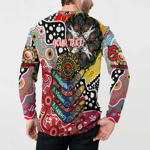 Personalised Dolphins NRL Celebrating 50 Years of Naidoc Button Sweatshirt NAIDOC Week 2025 Aboriginal