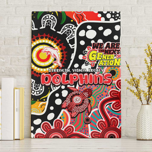 Dolphins NRL Celebrating 50 Years of Naidoc Canvas Wall Art NAIDOC Week 2025 Aboriginal