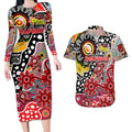 Personalised Dolphins NRL Celebrating 50 Years of Naidoc Couples Matching Long Sleeve Bodycon Dress and Hawaiian Shirt NAIDOC Week 2025 Aboriginal