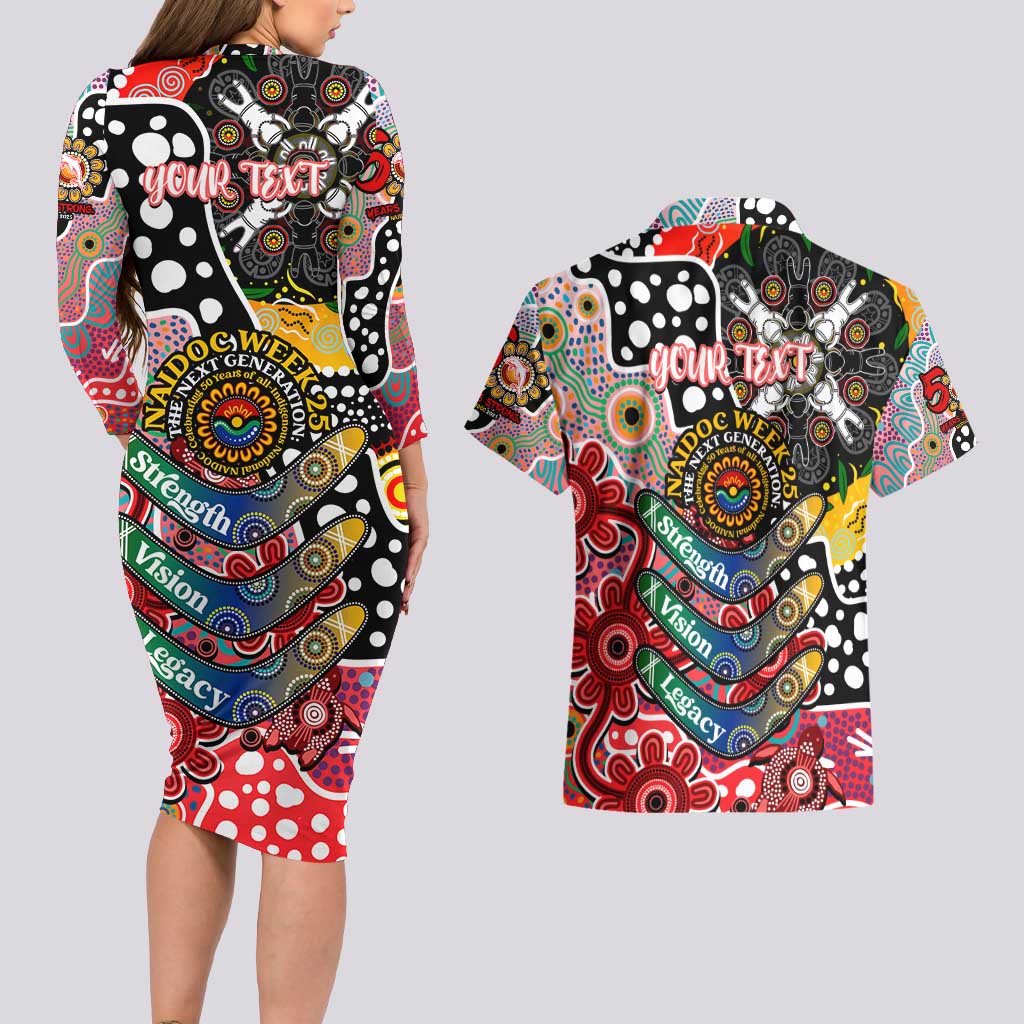 Personalised Dolphins NRL Celebrating 50 Years of Naidoc Couples Matching Long Sleeve Bodycon Dress and Hawaiian Shirt NAIDOC Week 2025 Aboriginal