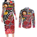 Personalised Dolphins NRL Celebrating 50 Years of Naidoc Couples Matching Long Sleeve Bodycon Dress and Long Sleeve Button Shirt NAIDOC Week 2025 Aboriginal