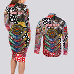 Personalised Dolphins NRL Celebrating 50 Years of Naidoc Couples Matching Long Sleeve Bodycon Dress and Long Sleeve Button Shirt NAIDOC Week 2025 Aboriginal
