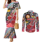 Personalised Dolphins NRL Celebrating 50 Years of Naidoc Couples Matching Mermaid Dress and Long Sleeve Button Shirt NAIDOC Week 2025 Aboriginal