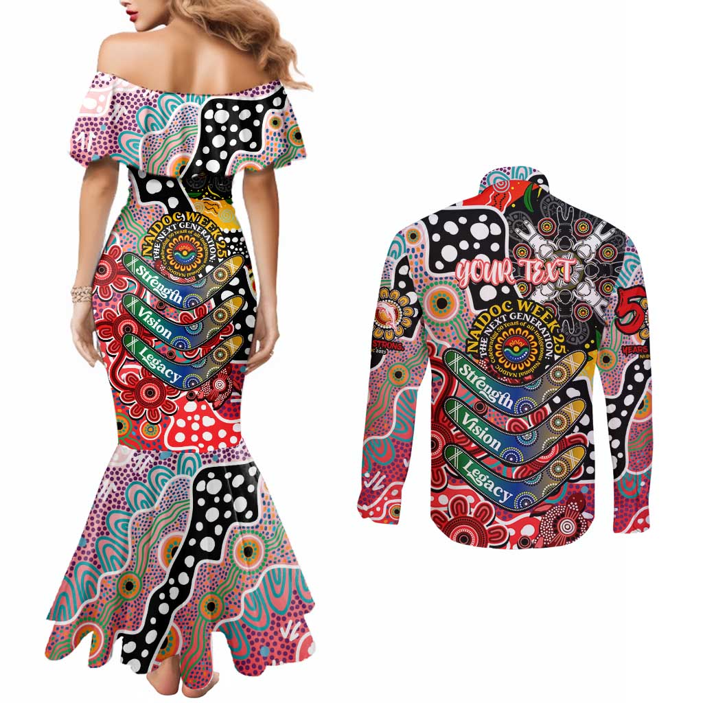 Personalised Dolphins NRL Celebrating 50 Years of Naidoc Couples Matching Mermaid Dress and Long Sleeve Button Shirt NAIDOC Week 2025 Aboriginal