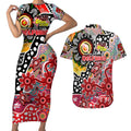 Personalised Dolphins NRL Celebrating 50 Years of Naidoc Couples Matching Short Sleeve Bodycon Dress and Hawaiian Shirt NAIDOC Week 2025 Aboriginal