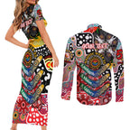 Personalised Dolphins NRL Celebrating 50 Years of Naidoc Couples Matching Short Sleeve Bodycon Dress and Long Sleeve Button Shirt NAIDOC Week 2025 Aboriginal