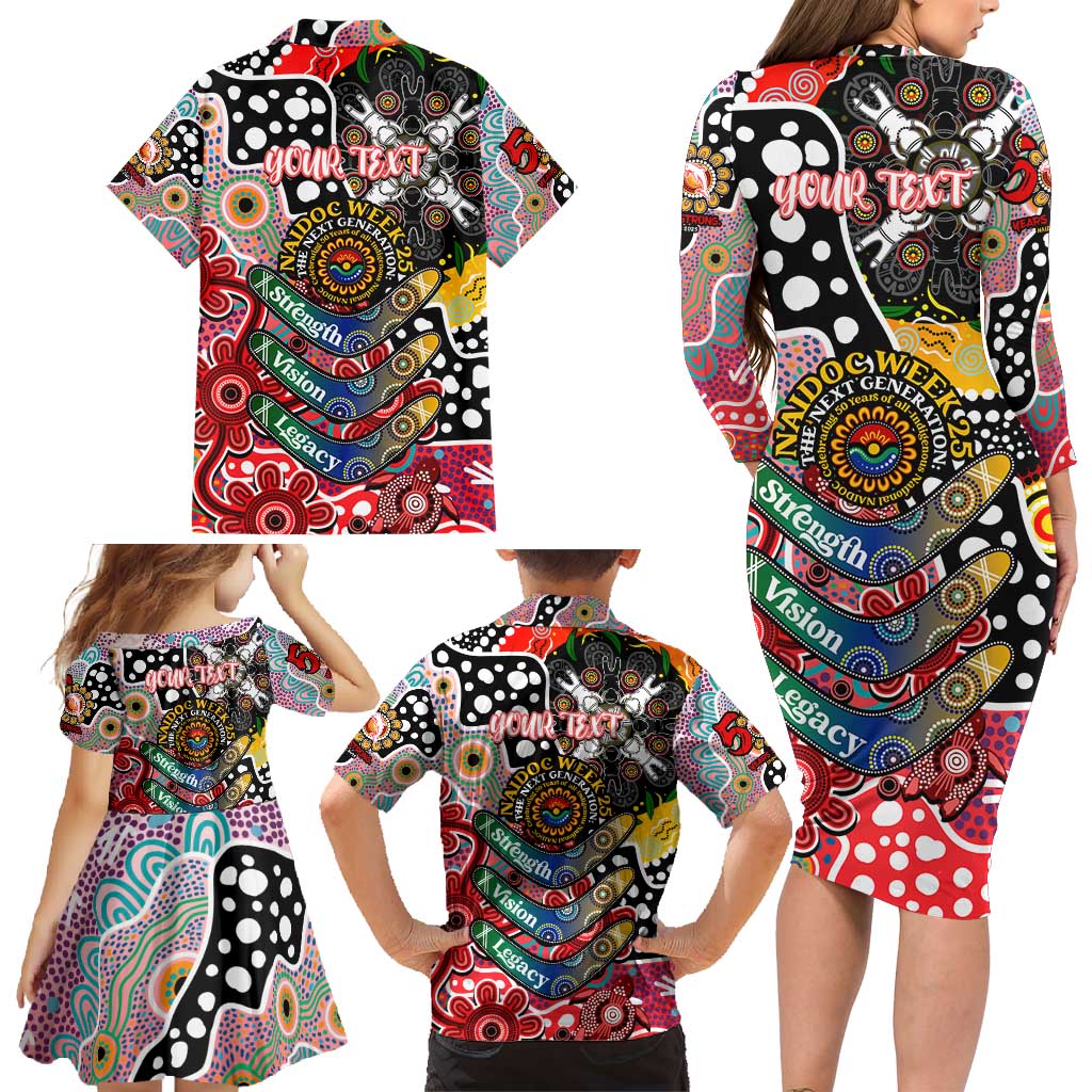 Personalised Dolphins NRL Celebrating 50 Years of Naidoc Family Matching Long Sleeve Bodycon Dress and Hawaiian Shirt NAIDOC Week 2025 Aboriginal