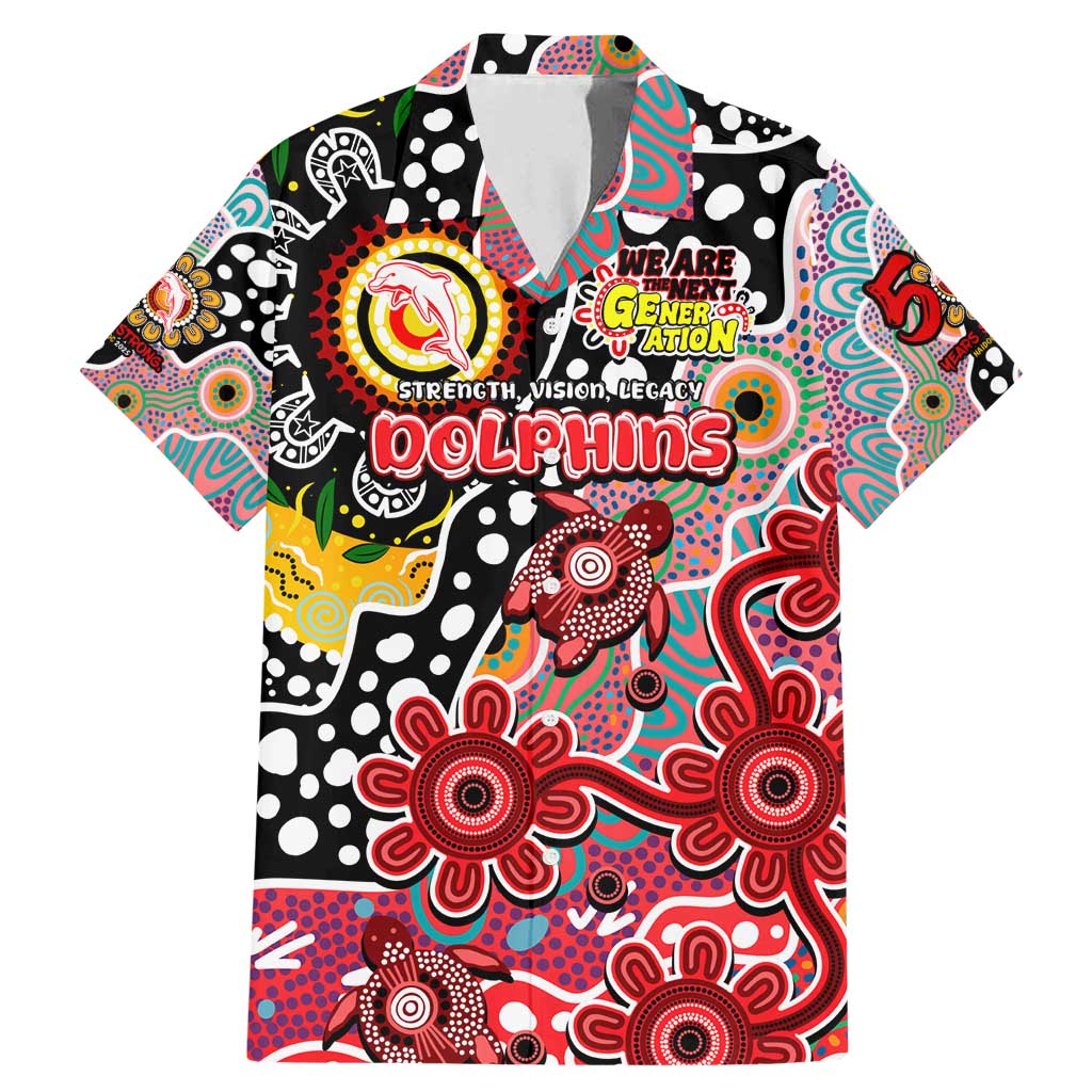 Personalised Dolphins NRL Celebrating 50 Years of Naidoc Family Matching Mermaid Dress and Hawaiian Shirt NAIDOC Week 2025 Aboriginal