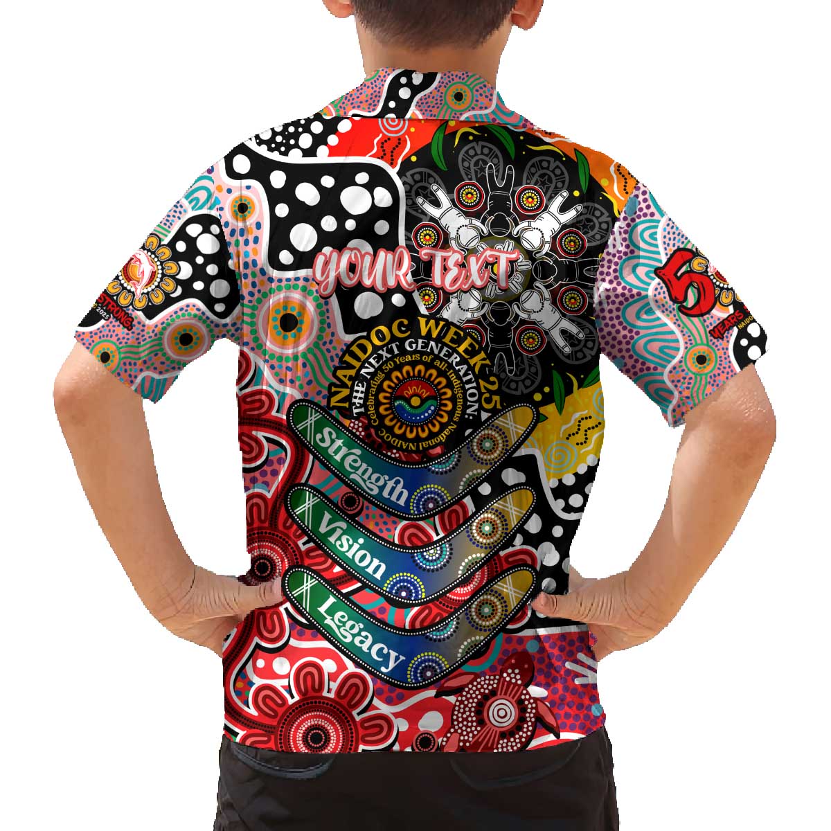 Personalised Dolphins NRL Celebrating 50 Years of Naidoc Family Matching Off The Shoulder Long Sleeve Dress and Hawaiian Shirt NAIDOC Week 2025 Aboriginal