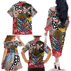 Personalised Dolphins NRL Celebrating 50 Years of Naidoc Family Matching Off The Shoulder Long Sleeve Dress and Hawaiian Shirt NAIDOC Week 2025 Aboriginal