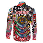 Personalised Dolphins NRL Celebrating 50 Years of Naidoc Family Matching Off The Shoulder Long Sleeve Dress and Hawaiian Shirt NAIDOC Week 2025 Aboriginal