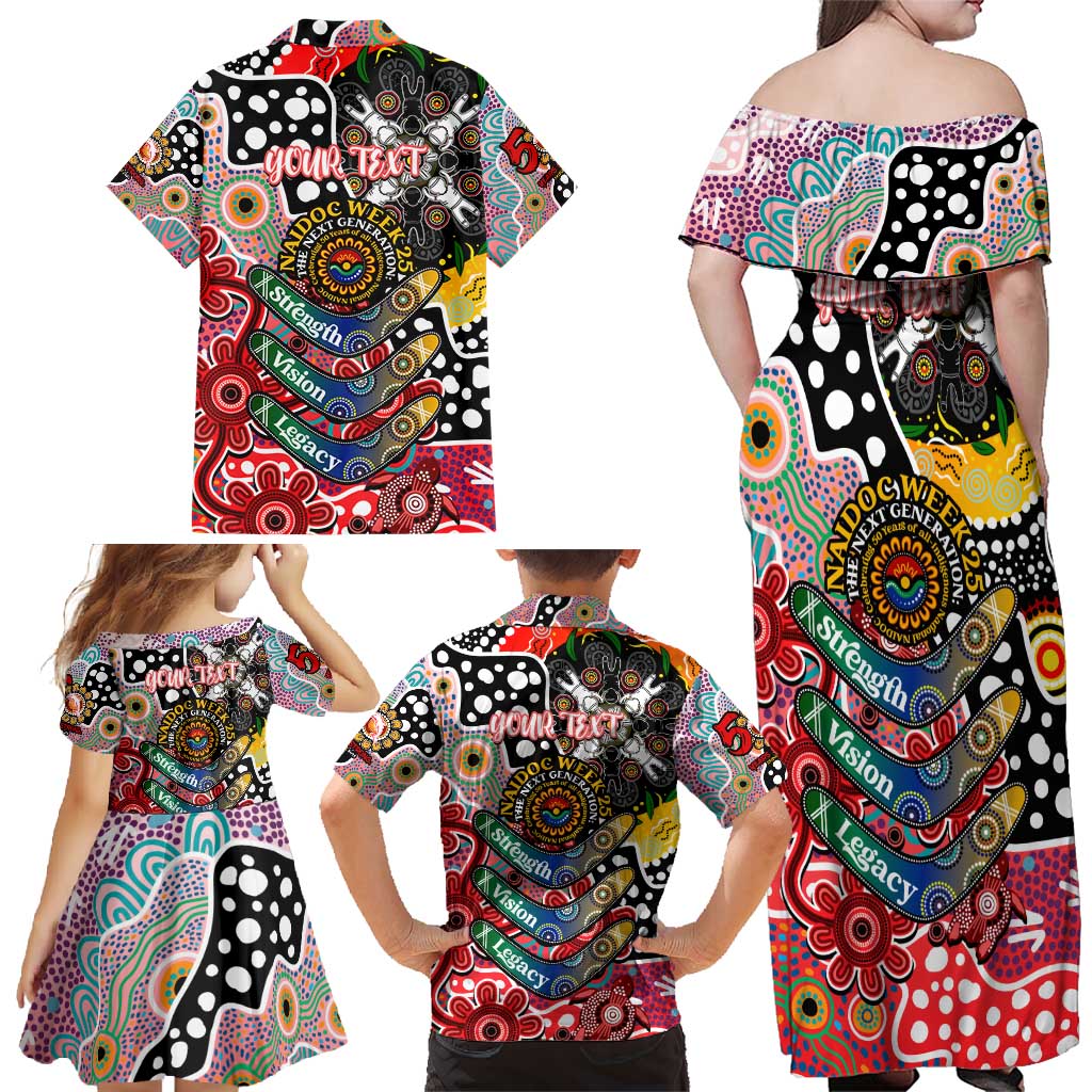 Personalised Dolphins NRL Celebrating 50 Years of Naidoc Family Matching Off Shoulder Maxi Dress and Hawaiian Shirt NAIDOC Week 2025 Aboriginal
