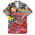 Personalised Dolphins NRL Celebrating 50 Years of Naidoc Family Matching Off Shoulder Maxi Dress and Hawaiian Shirt NAIDOC Week 2025 Aboriginal