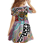 Personalised Dolphins NRL Celebrating 50 Years of Naidoc Family Matching Off Shoulder Short Dress and Hawaiian Shirt NAIDOC Week 2025 Aboriginal