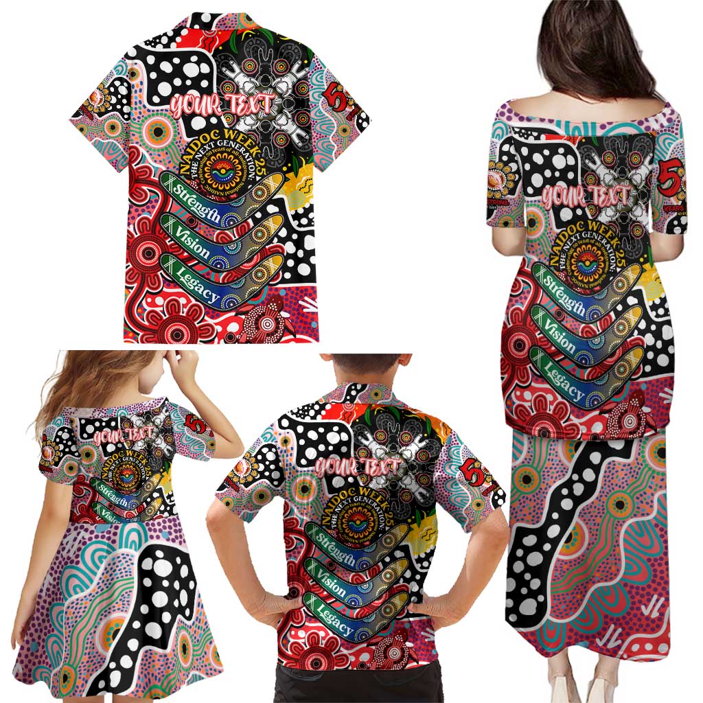 Personalised Dolphins NRL Celebrating 50 Years of Naidoc Family Matching Puletasi and Hawaiian Shirt NAIDOC Week 2025 Aboriginal