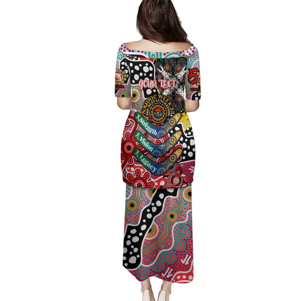 Personalised Dolphins NRL Celebrating 50 Years of Naidoc Family Matching Puletasi and Hawaiian Shirt NAIDOC Week 2025 Aboriginal
