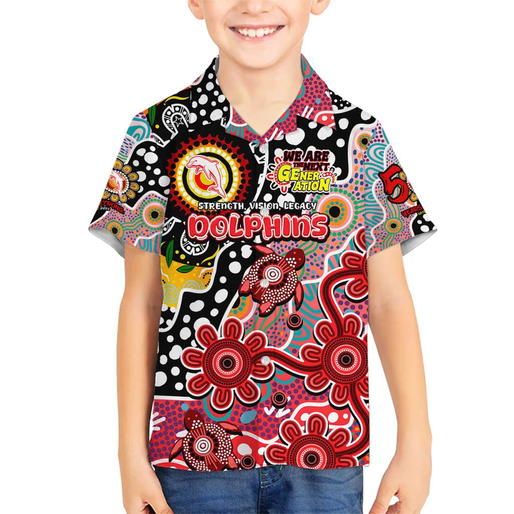 Personalised Dolphins NRL Celebrating 50 Years of Naidoc Family Matching Puletasi and Hawaiian Shirt NAIDOC Week 2025 Aboriginal