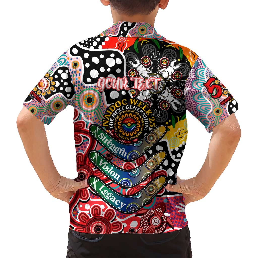 Personalised Dolphins NRL Celebrating 50 Years of Naidoc Family Matching Short Sleeve Bodycon Dress and Hawaiian Shirt NAIDOC Week 2025 Aboriginal