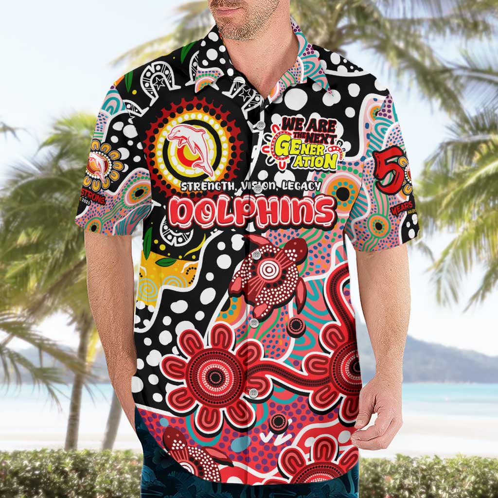 Personalised Dolphins NRL Celebrating 50 Years of Naidoc Hawaiian Shirt NAIDOC Week 2025 Aboriginal