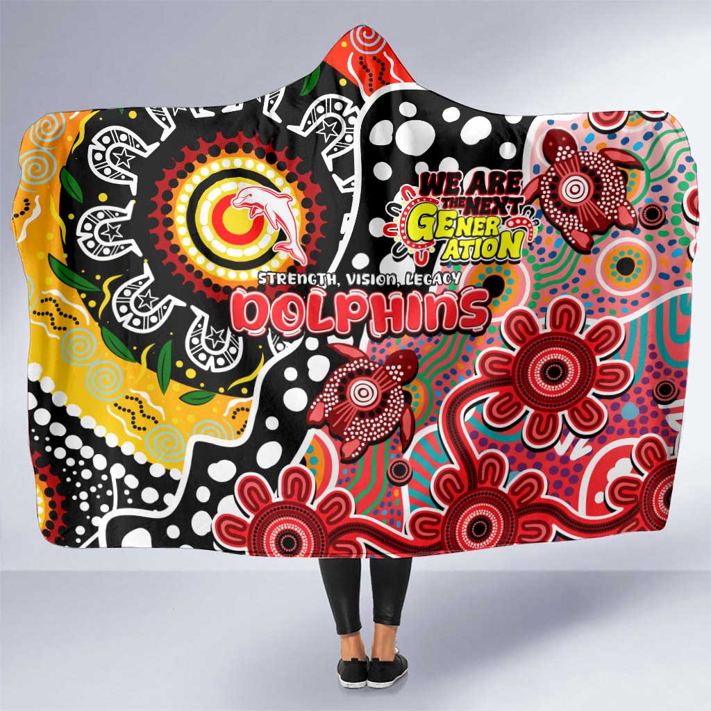 Dolphins NRL Celebrating 50 Years of Naidoc Hooded Blanket NAIDOC Week 2025 Aboriginal