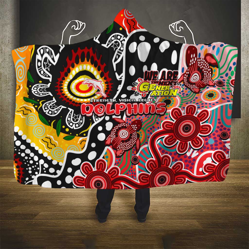 Dolphins NRL Celebrating 50 Years of Naidoc Hooded Blanket NAIDOC Week 2025 Aboriginal