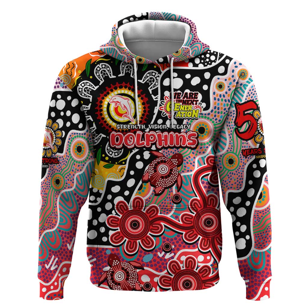 Personalised Dolphins NRL Celebrating 50 Years of Naidoc Hoodie NAIDOC Week 2025 Aboriginal