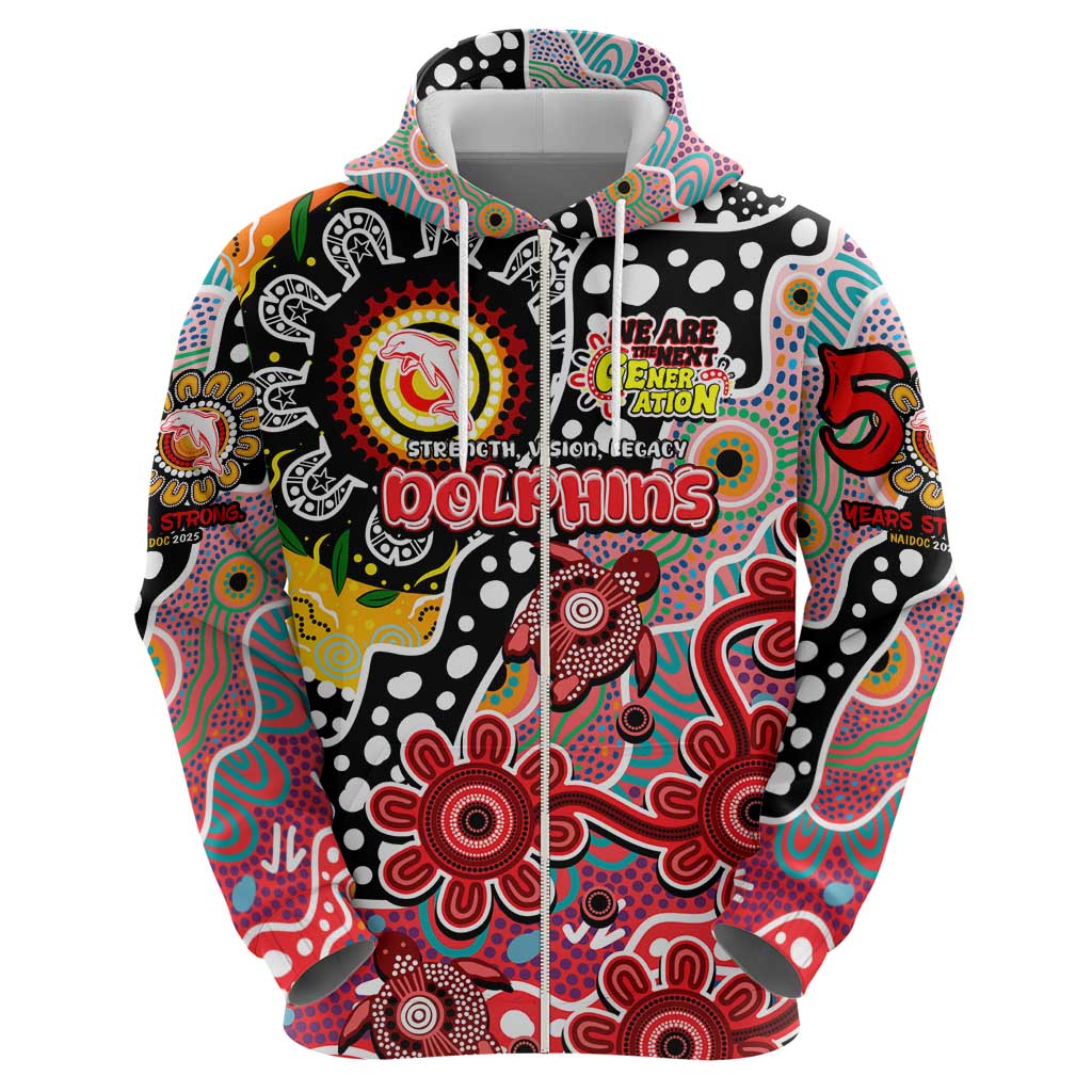 Personalised Dolphins NRL Celebrating 50 Years of Naidoc Hoodie NAIDOC Week 2025 Aboriginal