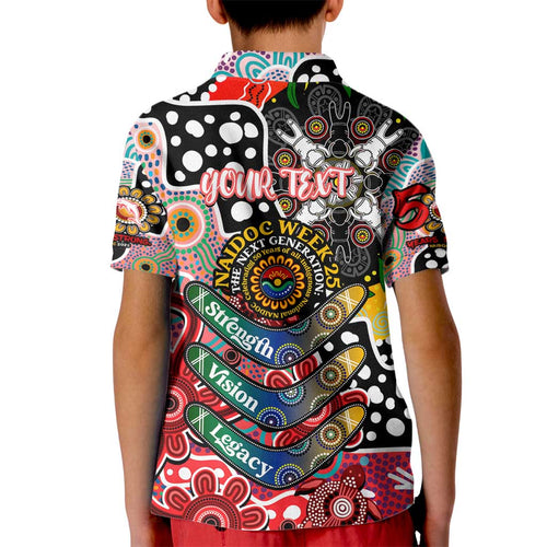 Personalised Dolphins NRL Celebrating 50 Years of Naidoc Kid Polo Shirt NAIDOC Week 2025 Aboriginal