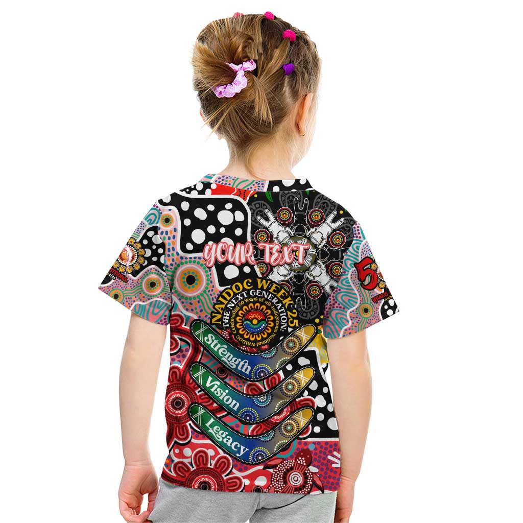 Personalised Dolphins NRL Celebrating 50 Years of Naidoc Kid T Shirt NAIDOC Week 2025 Aboriginal