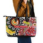 Dolphins NRL Celebrating 50 Years of Naidoc Leather Tote Bag NAIDOC Week 2025 Aboriginal