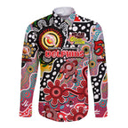 Personalised Dolphins NRL Celebrating 50 Years of Naidoc Long Sleeve Button Shirt NAIDOC Week 2025 Aboriginal